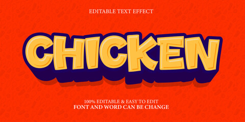 Chiken text effect promotion template