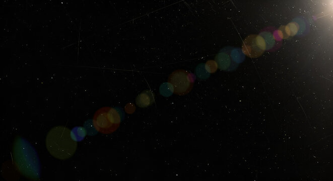 Cosmic Lens Flare with Stars: A captivating view of deep space wonders