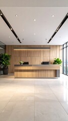 Sleek, modern reception area