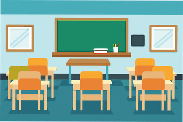 school classroom with table
