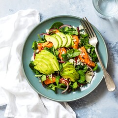 Delicious avocado salad