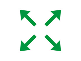 four way arrow sign