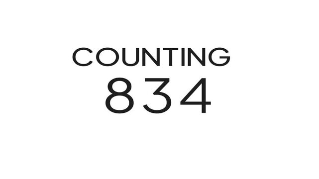 Counting number from 0 to 5000 animation. Stopwatch counter number.