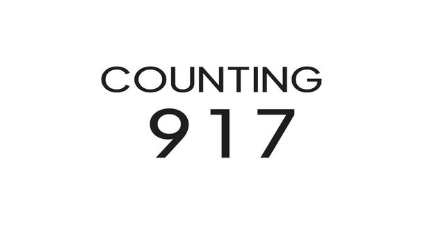 Counting number from 0 to 5500 animation. Stopwatch counter number.