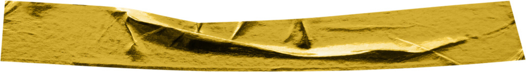 gold foil adhesive tape isolated on white background