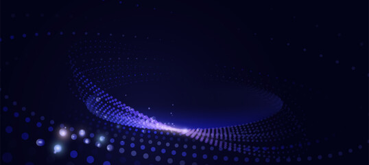 Obraz premium Technology digital flow background, modern tech banner, corporate business concept, hi-tech abstract background for presentation business or tech event poster EPS 10