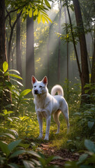Dog in the forest 