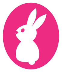 卯年の年賀状のスタンプ　兔