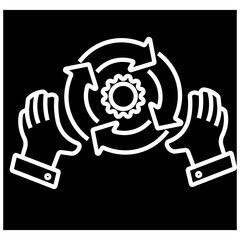 hand holding gear