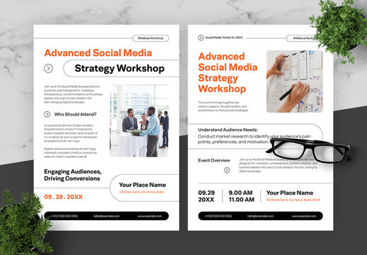 Orange Black Social Media Success Summit Flyer