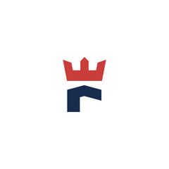 Abstract Royal Letter 'F' Logo