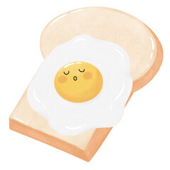 fried egg on a  bread