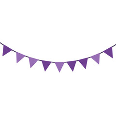 Violet and Lavender Triangle Bunting Garland
