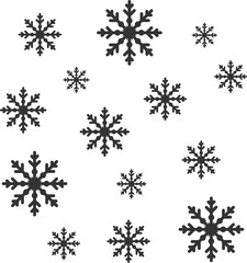 Snowflake icon on a white background. Vector illustration.