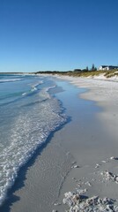 Coastal Beach Scene With Gentle Waves