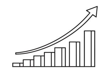 Business Success Charts with Progress Arrows
