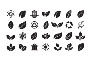 Leaf Icons Set.