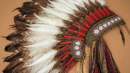 Native American Headdress: Tribal Feather Art
