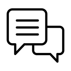 Speech Bubbles Line Icon of Interviews (Design) Icon Set