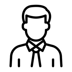 Person in Suit Line Icon of Interviews (Design) Icon Set