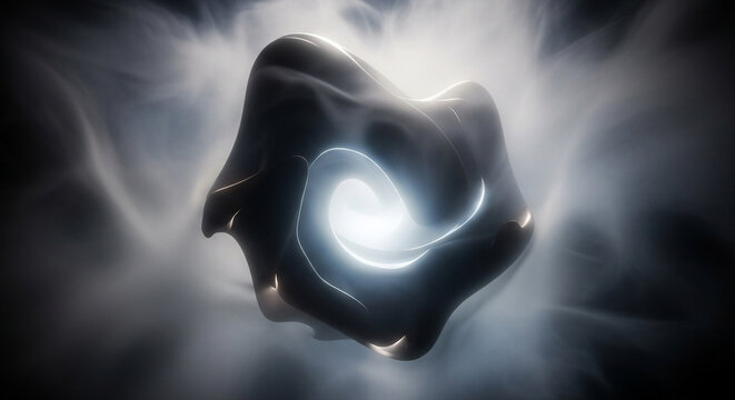 Abstract dark matter energy vortex with light core background for science and technology visuals