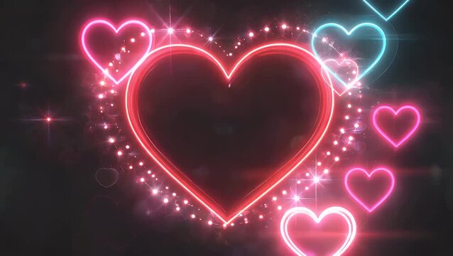 Luminous heart iconography rendered with soft out-of-focus background illumination