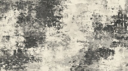 Abstract textured design in muted tones of gray and beige.  Rough, distressed, paint-like marks and brushstrokes create a mottled effect