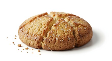Naklejka premium Freshly Baked Cookie Showcase, Kitchen Setting, Food Photography, Warm Ambiance, Close-Up View, Culinary Delight