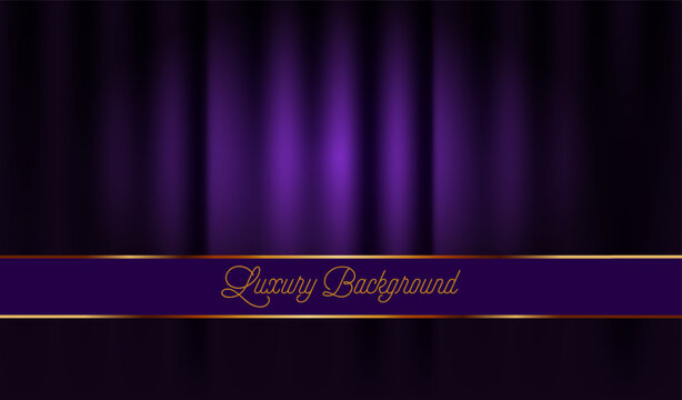Elegant purple silk curtain backdrop with a luxurious banner for sophisticated designs and events