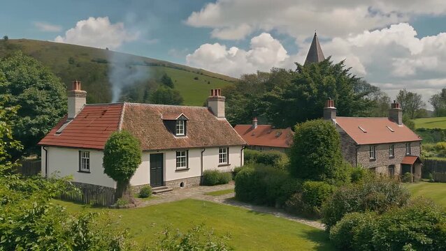 Small Settlement in Highland Region Captured with High Dynamic Range Imaging Techniques