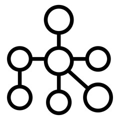 Network Diagram Line Icon of Flowcharts Icon Set
