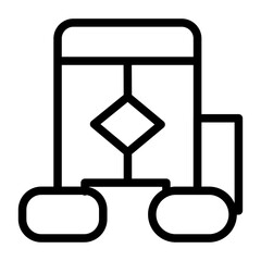 Flow Process Line Icon of Flowcharts Icon Set