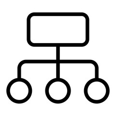 Basic Mind Map Line Icon of Mind Maps Icon Set