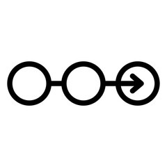 Fototapeta premium Linear Flow Line Icon of Process Flows Icon Set