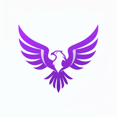 Fototapeta premium Majestic Purple Phoenix Icon Symbolizing Rebirth and Strength