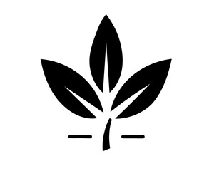 leaf silhouette logo, vector illustration
