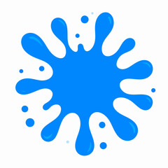 Blue Splash Vector Illustration for Design Vibrant Water Blob, Splash Art, and Graphic Elements