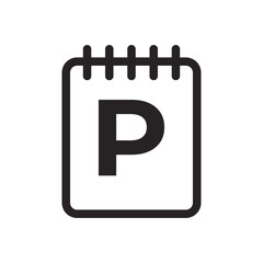 Project Notebook Line Icon of Prototyping Tools Icon Set