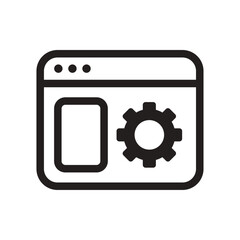 Browser Settings Line Icon of Component Libraries Icon Set