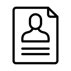 Person Profile Document Line Icon of Persona Development Icon Set