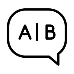 AB Speech Bubble Line Icon of A B Testing (Design) Icon Set
