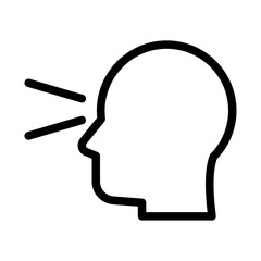 Eye-Tracking Head Profile Line Icon of Eye-Tracking Studies Icon Set