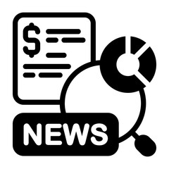 Financial News Vector Icon
