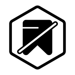 Bookmark Slash Vector Icon