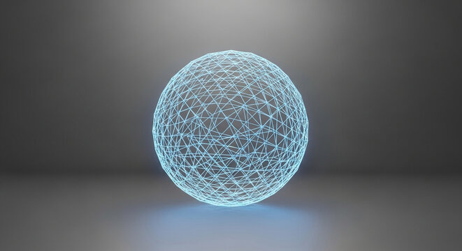 Abstract technology sphere network connection digital global data futuristic background concept design