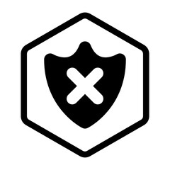 Shield Cross Vector Icon