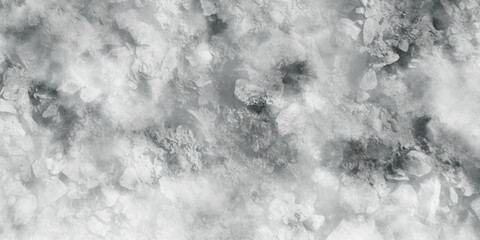 abstract white and gray isolated cloud cumulus clouds. Gray aquarelle painted realistic fog or mist smoky textured canvas design. White and ash messy wall stucco texture background.	
