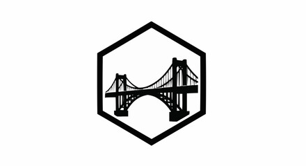 vector illustration of a bridge in the background