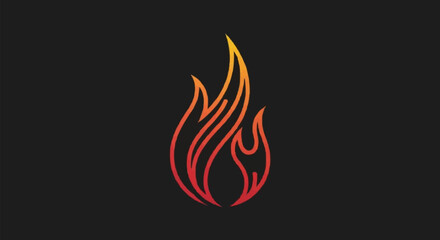 fire flames on black background