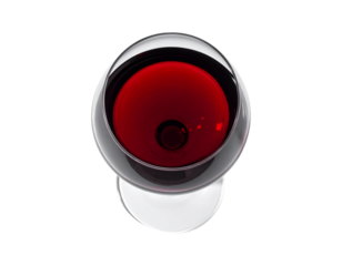 Minimalist wine glass flat lay 